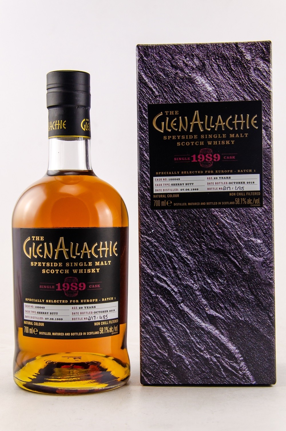 GlenAllachie 1989/2018, Single Cask, 58,10% Sherry Butt