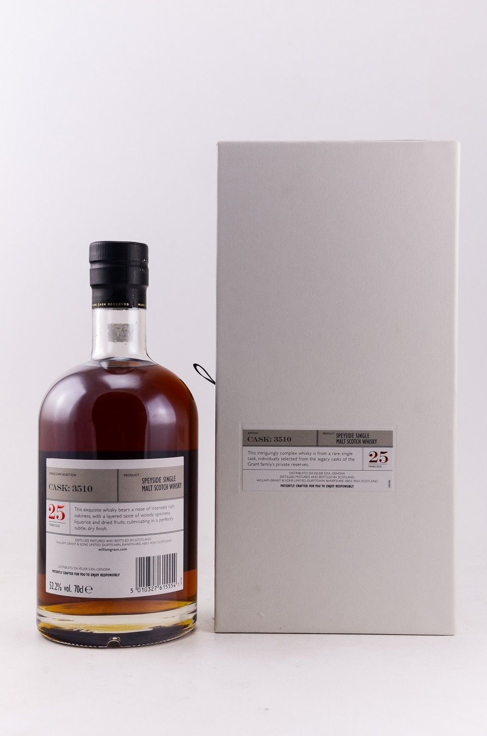 William Grant & Sons, Rare Cask Reserve Velier 2, 1990/2016 - 25 Jahr, 52,2% 