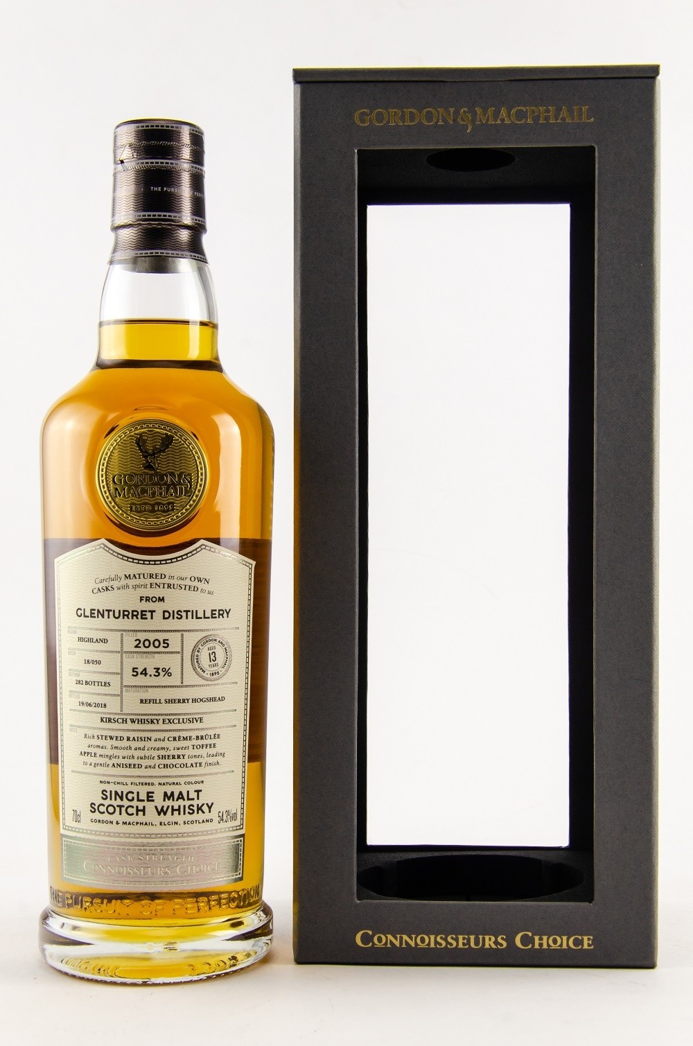 Glenturret 2005/2018 13 Jahre, 54,3%, Gordon&MacPhail (Connoisseurs Choice Cask Strength)