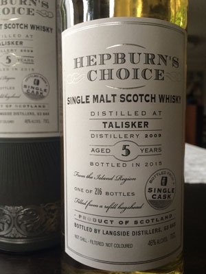 Hepburn s Choice: Talisker 5 Jahr, 46%